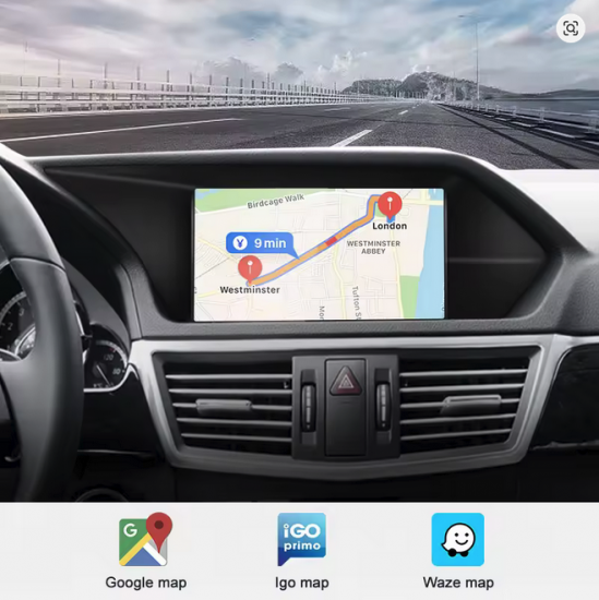 8,8 Zoll Für Mercedes W204 NTG4.5 Android 14 Touchscreen GPS Navi mit CarPlay & Android Auto - Kopie – Produktbild